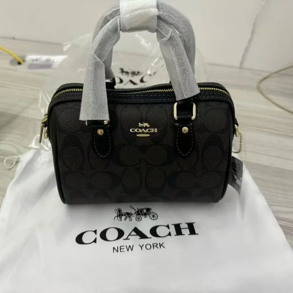 バッグ vintage coach old mini boston black Coach vintage mini boston - Gem